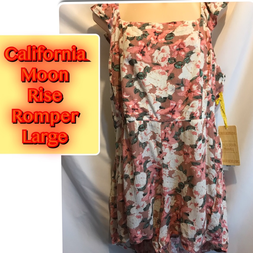 California Moon Rise Women’s Pink Romper Large
